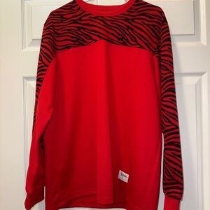 Supreme Bold Red Zebra Sweater